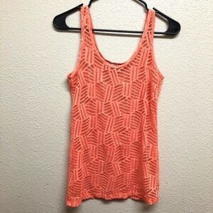 BKE Orange Sheer Women's Tank top size XS